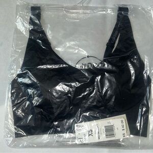 Adidas black 2 ply micro cut free bralette with adjustable straps NWT size XS